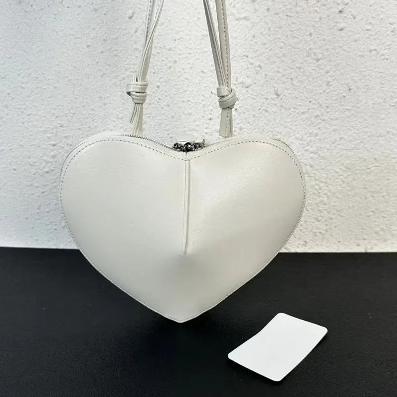 2024 New Fashion Love Bag Elegant Solid Luxury Cowhide Shoulder Crossbody Bags All-match Commuter Handbags Female Bolsas Mujer