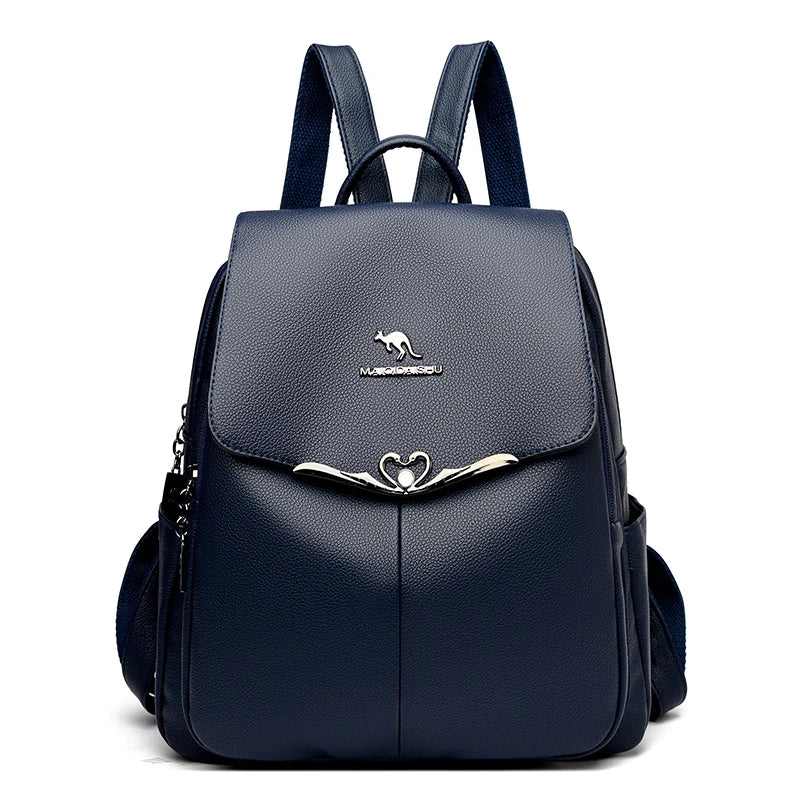 2024 New Fashion Retro Women's Backpack Luxury Brand Female Designer Single Shoulder Bag Trendy Girl Large Capacity Bookpack Sac
