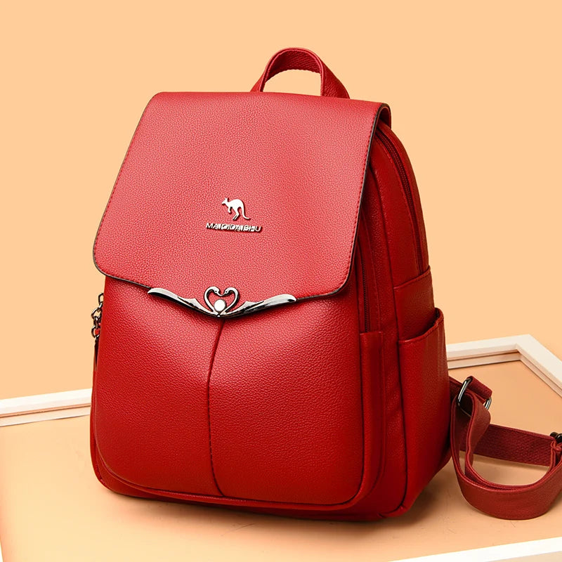2024 New Fashion Retro Women's Backpack Luxury Brand Female Designer Single Shoulder Bag Trendy Girl Large Capacity Bookpack Sac