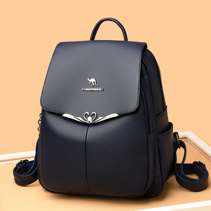 2024 New Fashion Retro Women's Backpack Luxury Brand Female Designer Single Shoulder Bag Trendy Girl Large Capacity Bookpack Sac