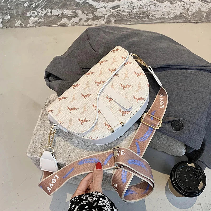 2024 New Fashion Shoulder Luxury Saddle Bag Crossbody Messenger Bags Famous Designer Women Handbags and Purses