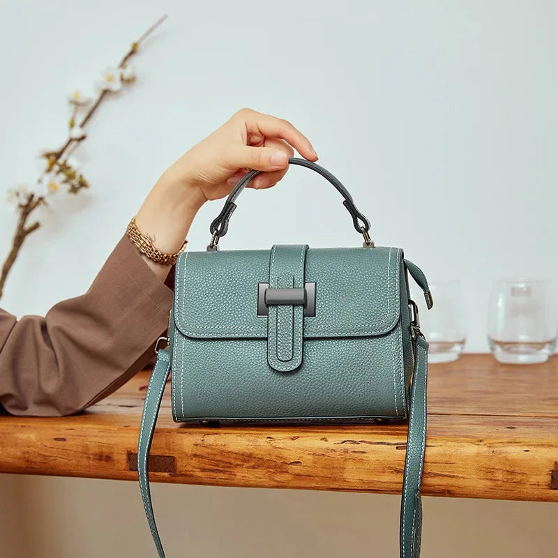 2024 New Fashion Tide Mom Summer Crossbody Leather Female Bag Everything One Shoulder Portable Small Square