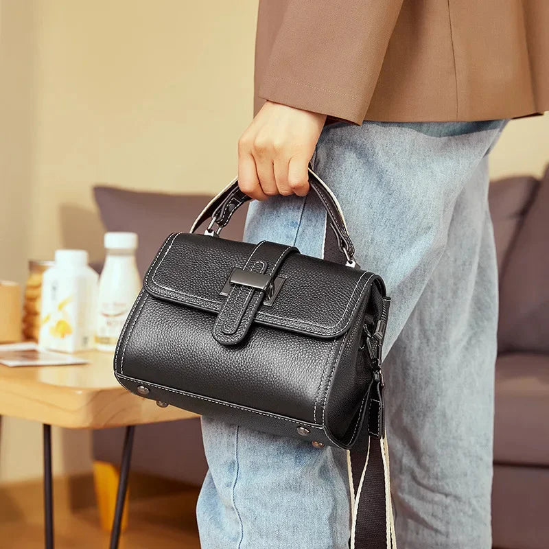 2024 New Fashion Tide Mom Summer Crossbody Leather Female Bag Everything One Shoulder Portable Small Square