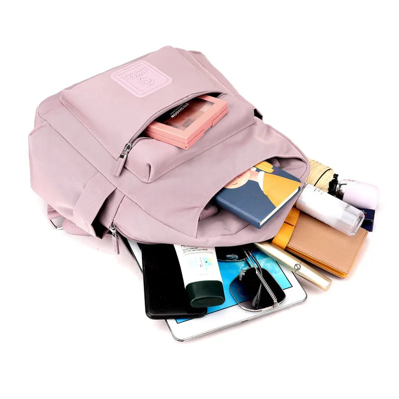 2024 New Fashion Women Waterproof Nylon Backpack Korean Style Designers Shoulder Leisure Rucksack For Girls Travel Mochilas