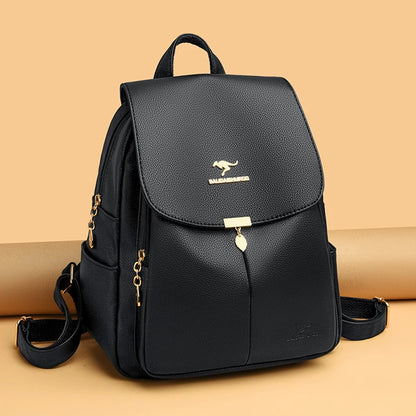 2024 New Fashion Women's Backpack Large Capacity School Student Soft Book Bag Solid Color Versatile Women's Travel Shoulder Bags