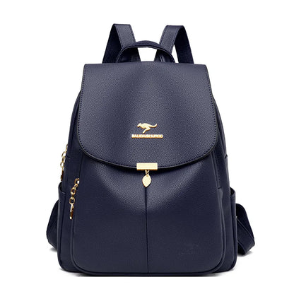 2024 New Fashion Women's Backpack Large Capacity School Student Soft Book Bag Solid Color Versatile Women's Travel Shoulder Bags