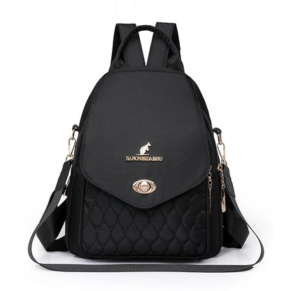 2024 New Fashion Women's Backpack Retro Trendy Female Nylon Single Shoulder Bolsas Luxury Brand Girl Student Backpack Sac A Dos