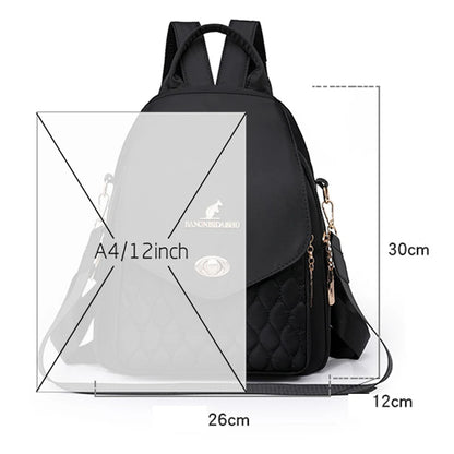 2024 New Fashion Women's Backpack Retro Trendy Female Nylon Single Shoulder Bolsas Luxury Brand Girl Student Backpack Sac A Dos