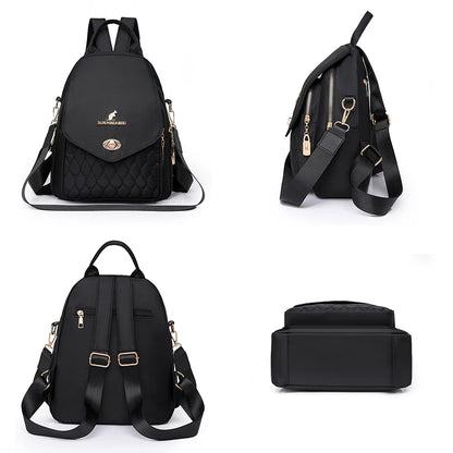 2024 New Fashion Women's Backpack Retro Trendy Female Nylon Single Shoulder Bolsas Luxury Brand Girl Student Backpack Sac A Dos