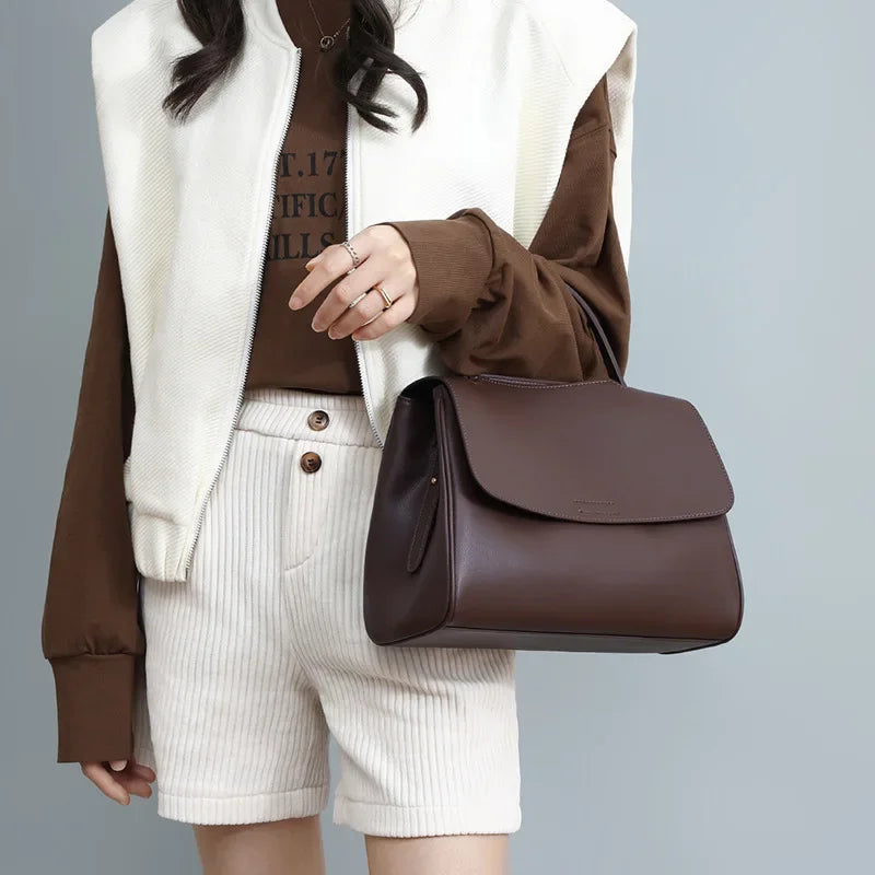 2024 New Fashionable Shoulder Crossbody Bag Large Capacity Versatile Tote Bag Genuine Leather Women's Bag Designer Bags Luxury
