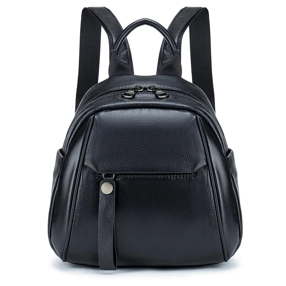 2024 New Female Fashion Trend Simple Senior Sense of Everything Large Capacity Leather Soft Shell Small Backpack