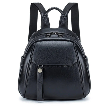 2024 New Female Fashion Trend Simple Senior Sense of Everything Large Capacity Leather Soft Shell Small Backpack