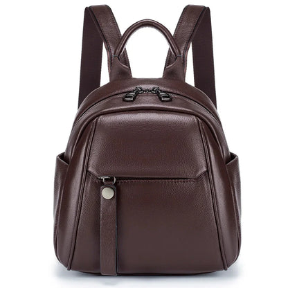 2024 New Female Fashion Trend Simple Senior Sense of Everything Large Capacity Leather Soft Shell Small Backpack
