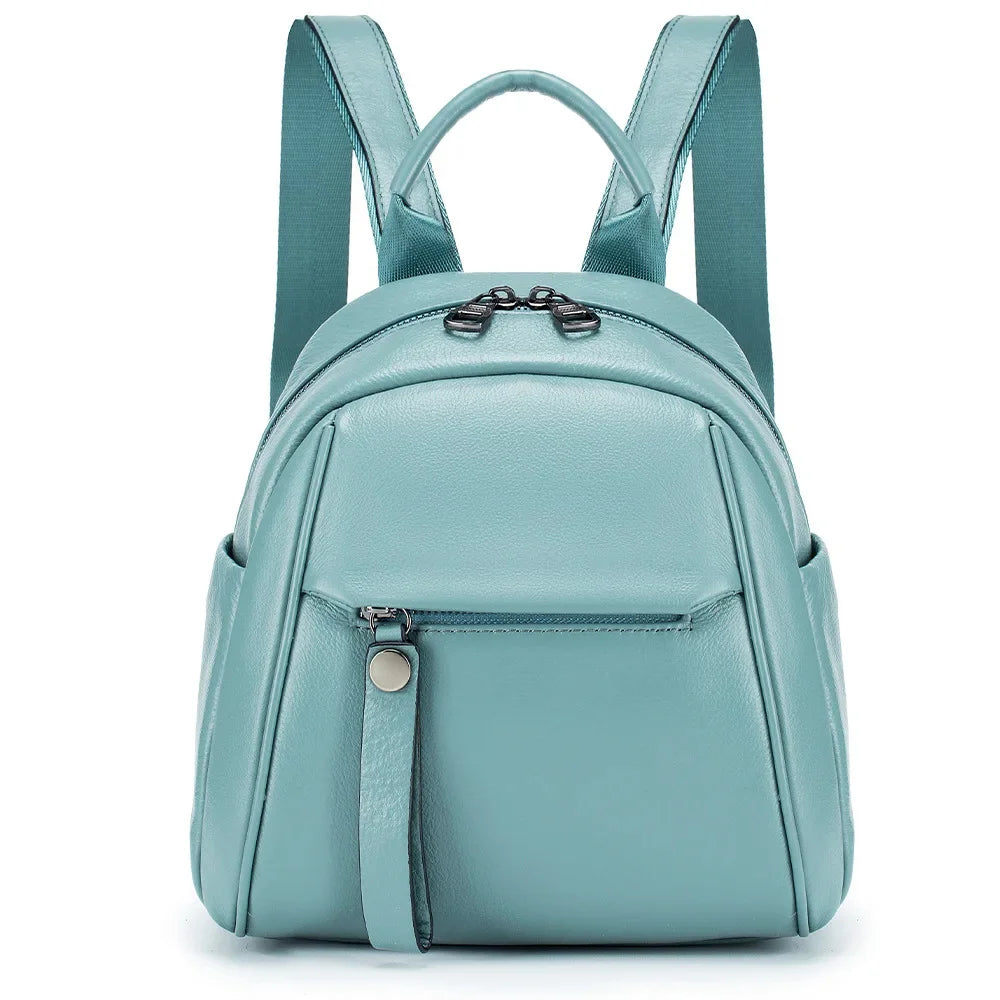 2024 New Female Fashion Trend Simple Senior Sense of Everything Large Capacity Leather Soft Shell Small Backpack