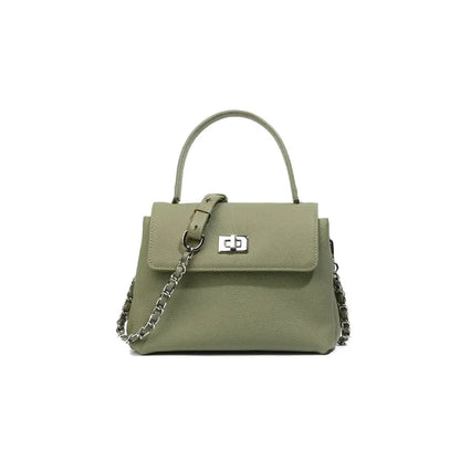 2024 New First Layer Cowhide Shoulder Designer Commuter Portable Messenger Simple Leather Women's Bag