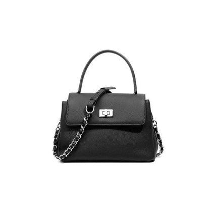 2024 New First Layer Cowhide Shoulder Designer Commuter Portable Messenger Simple Leather Women's Bag
