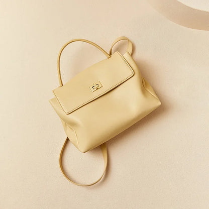 2024 New First Layer Soft Cowhide Commuting Bag Portable One-Shoulder Retro Large Capacity Crossbody Bag for Women Luxury Bag