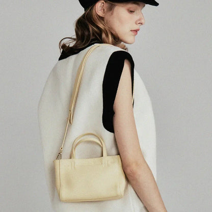 2024 New French Mini Tote Bag First Layer Cowhide Fashion Handbag Genuine Leather Shoulder Bag Designer Bags Luxury
