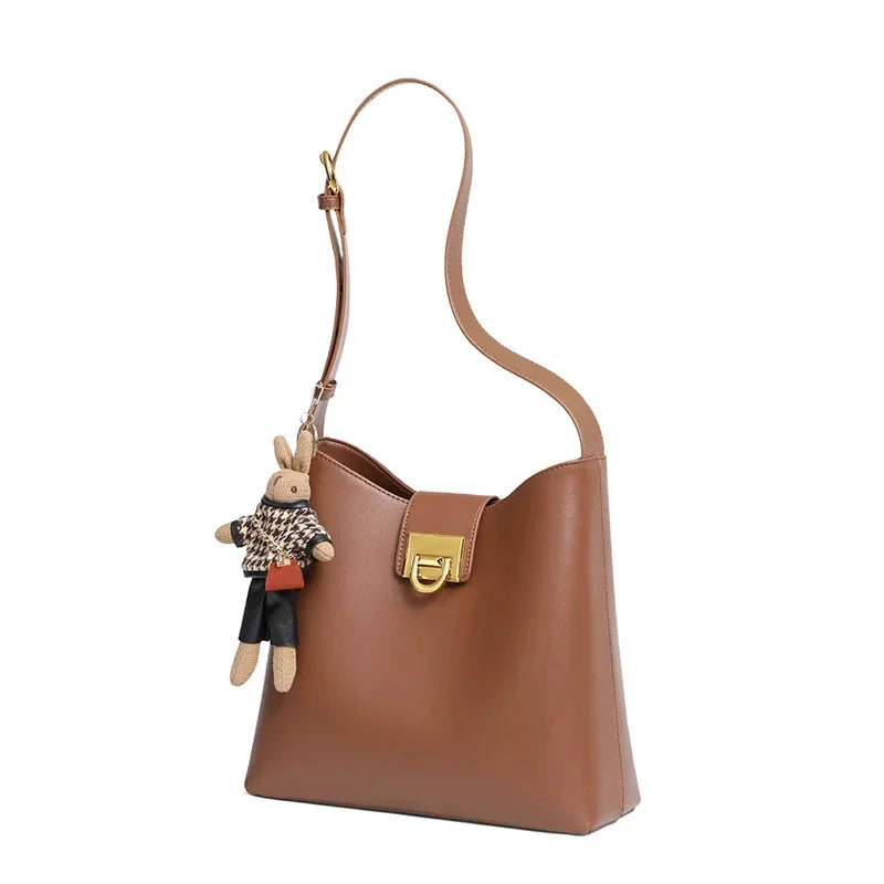 2024 New French Niche Bucket Women's Shoulder Trendy Fashionable All-match Crossbody Bag