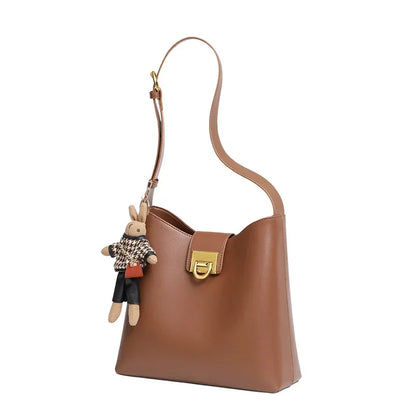 2024 New French Niche Bucket Women's Shoulder Trendy Fashionable All-match Crossbody Bag