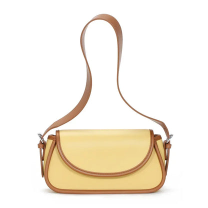 2024 New Genuine Leather Fashion Korean Women's Bags Niche Crossbody Shoulder Underarm Bag Luxury Designer Handbag