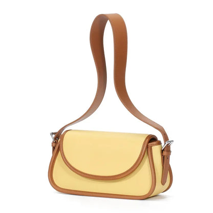 2024 New Genuine Leather Fashion Korean Women's Bags Niche Crossbody Shoulder Underarm Bag Luxury Designer Handbag