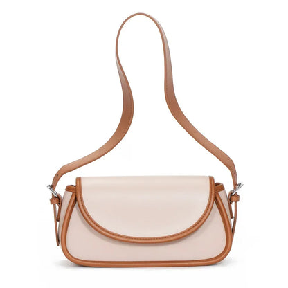 2024 New Genuine Leather Fashion Korean Women's Bags Niche Crossbody Shoulder Underarm Bag Luxury Designer Handbag