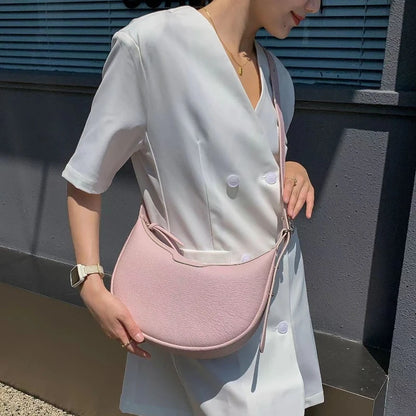 2024 New Genuine Leather Single Shoulder Underarm Bags for Women Fashion All-match Handbags Simple Commuter Bolsos Mujer Moda