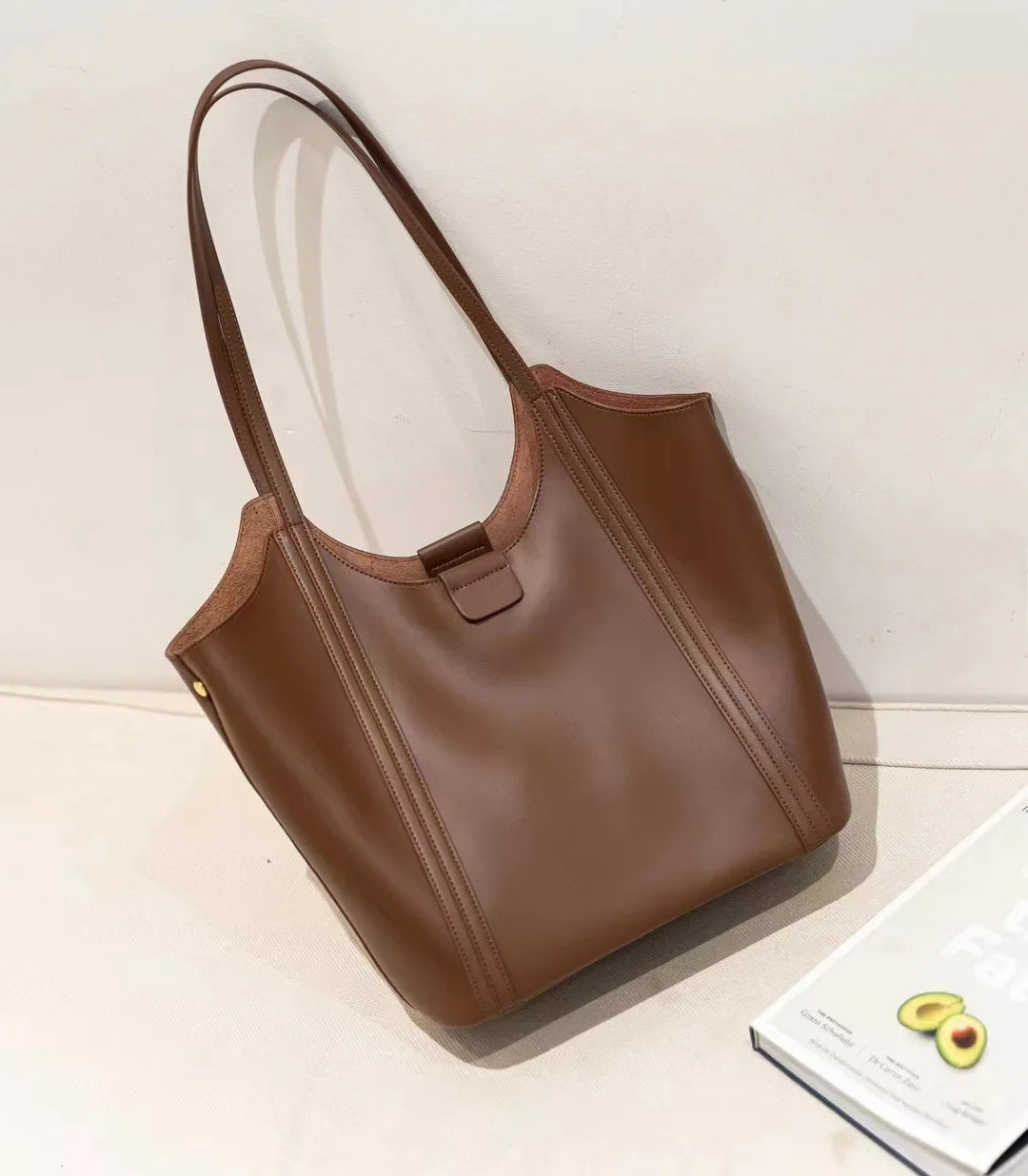 2024 New Genuine Leather Underarm Shoulder Bags Women Fashion Handbags Tote Commuter Large Capacity Purses Luxury Bolsos Mujer