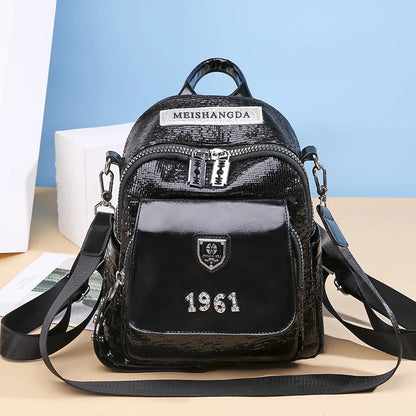 2024 New High Beauty Girl Student School Bag High Quality Leather Women's Backpack Large Capacity Female Travel Bolsas Sac A Dos