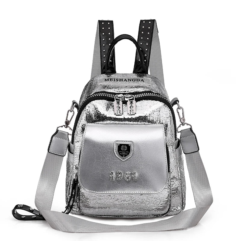 2024 New High Beauty Girl Student School Bag High Quality Leather Women's Backpack Large Capacity Female Travel Bolsas Sac A Dos
