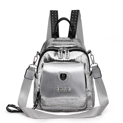 2024 New High Beauty Girl Student School Bag High Quality Leather Women's Backpack Large Capacity Female Travel Bolsas Sac A Dos