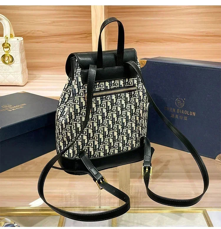 2024 New High Quality Light Luxury Printed With A Trendy Niche Design, Simple And High-end Backpack For Women