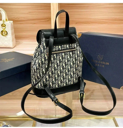 2024 New High Quality Light Luxury Printed With A Trendy Niche Design, Simple And High-end Backpack For Women