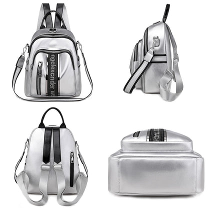 2024 New High Quality PU Soft Leather Women's Backpack Large Capacity Waterproof Female Travel Bags Multi Pocket Student Bolsas