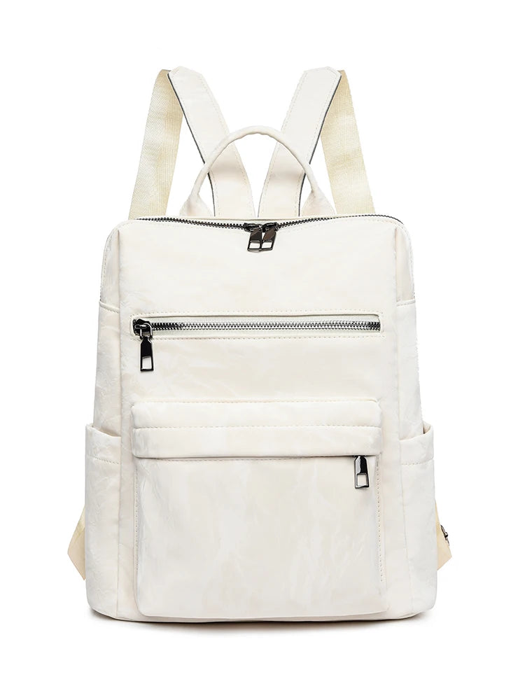 2024 New Hot Brand Women’s Backpack Designer High Quality Soft Leather Simple Fashion Backpack Large Capacity Mochilas Sac A Dos