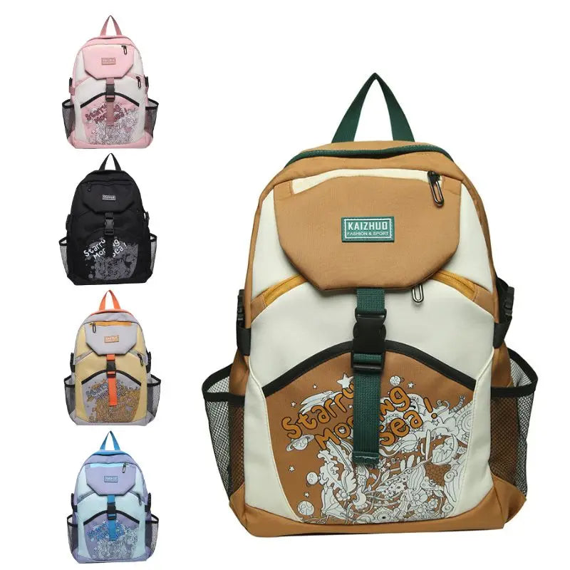 2024 New Junior and Senior High School Student Schoolbags Academy Style Large Capacity Outdoor Waterproof  Travel Backpack