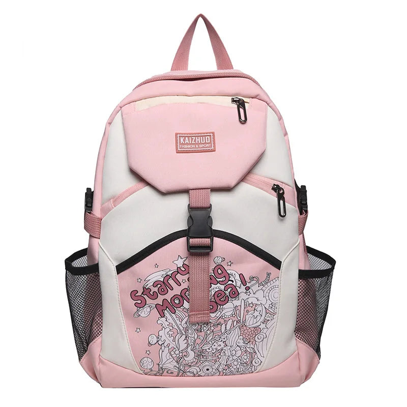 2024 New Junior and Senior High School Student Schoolbags Academy Style Large Capacity Outdoor Waterproof  Travel Backpack