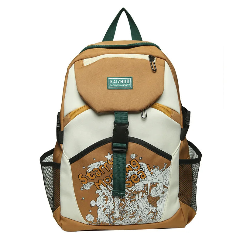 2024 New Junior and Senior High School Student Schoolbags Academy Style Large Capacity Outdoor Waterproof  Travel Backpack