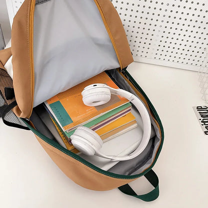 2024 New Junior and Senior High School Student Schoolbags Academy Style Large Capacity Outdoor Waterproof  Travel Backpack