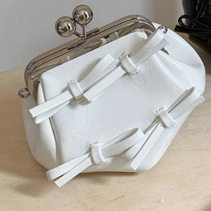 2024 New Korean Chic Crossbody Chain Bag Fashion Sweet Bow Large Capacity Shoulder Handbags Female All-match Bolsas Mujer