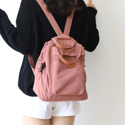 2024 New Korean Fashion Backpack Female College Students Travel Bag Multi functional Handheld Single Shoulder Backpack for Women
