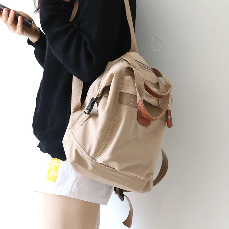 2024 New Korean Fashion Backpack Female College Students Travel Bag Multi functional Handheld Single Shoulder Backpack for Women