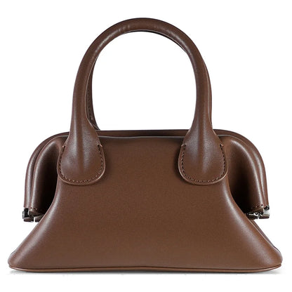 2024 New Korean Vintage Genuine Leather Women Bags Fashion All-match Top-Handle Bags Y2k Grunge Shoulder Crossbody Bag