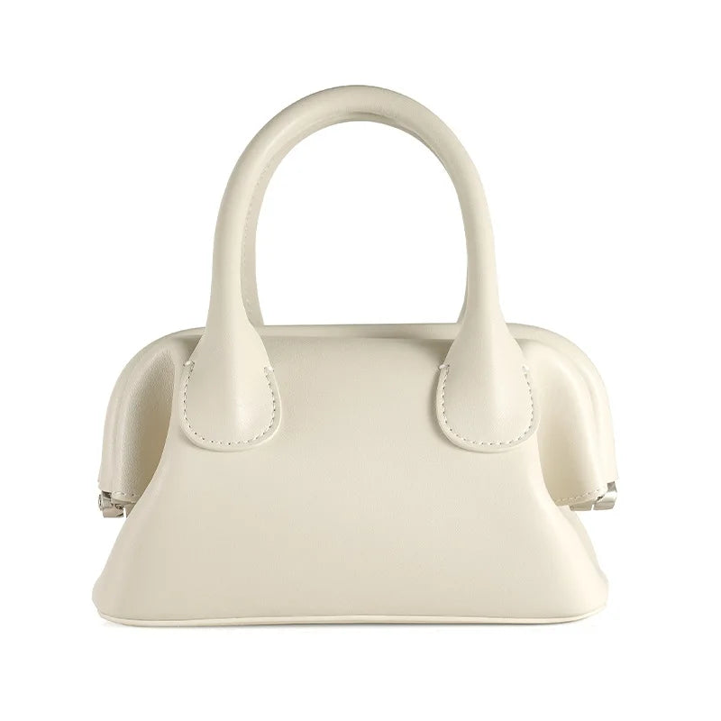 2024 New Korean Vintage Genuine Leather Women Bags Fashion All-match Top-Handle Bags Y2k Grunge Shoulder Crossbody Bag