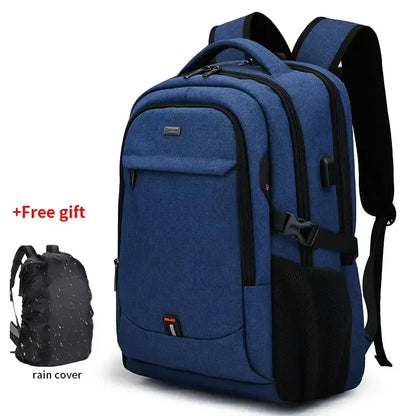 2024 New Laptop Backpack For Men 17.3''Large Capacity Backpack USB Port Bag Business Backpack Oxford Waterproof Travel Bag