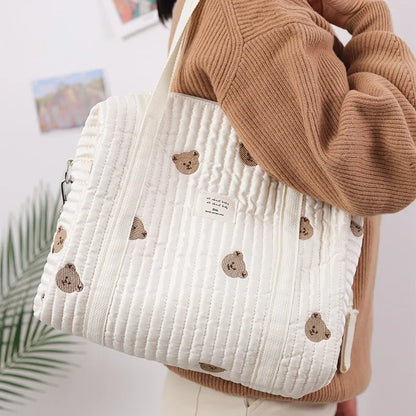 2024 New Large Capacity Tote Bag Multifunctional Lightweight Embroidery Handbag for Women