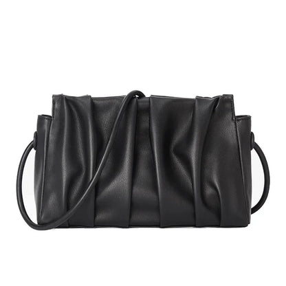 2024 New Leather Fashion One Shoulder Cloud Small Square Korean Version Messenger Women's Bag