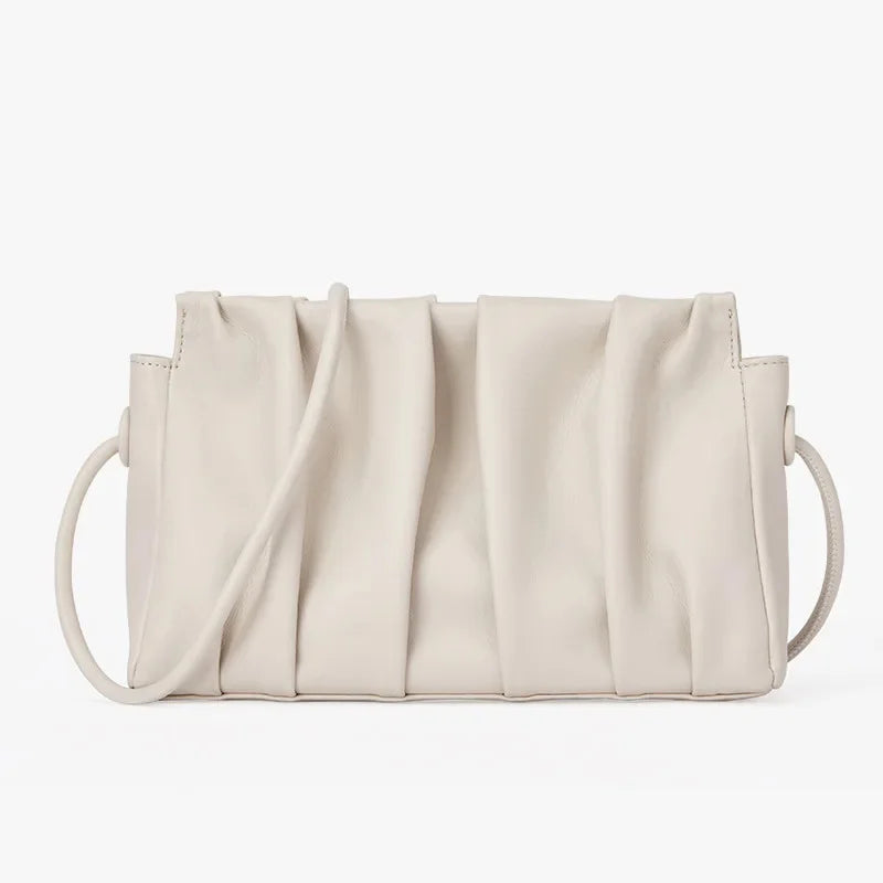 2024 New Leather Fashion One Shoulder Cloud Small Square Korean Version Messenger Women's Bag