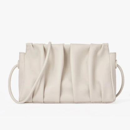 2024 New Leather Fashion One Shoulder Cloud Small Square Korean Version Messenger Women's Bag